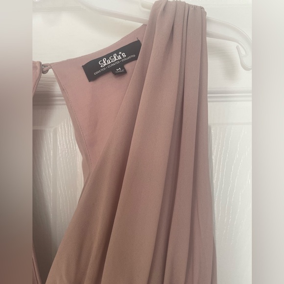 Lulus Gently Adrift Pleated Maxi Dress in Nude/Taupe - Picture 4 of 5